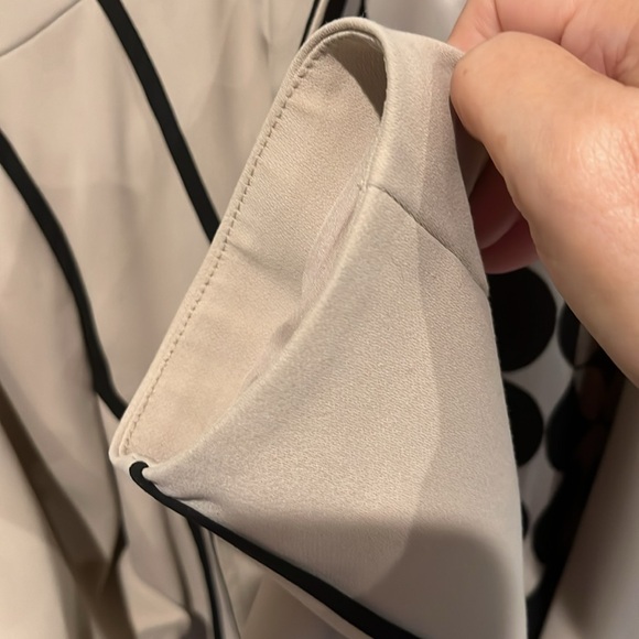 Chicos polkadot lined jacket and tan with black ribbon. - Picture 8 of 8